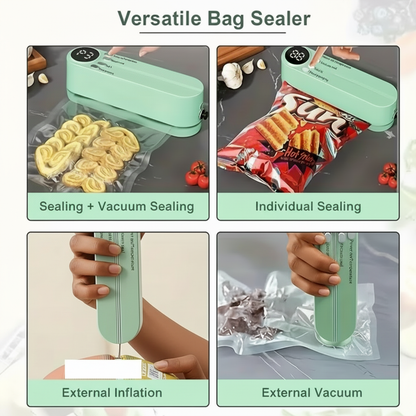 Bag sealer image with brown-skinned hands